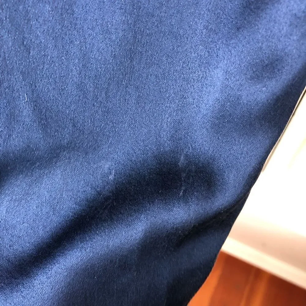 PAIGE dark blue silk jogger pants